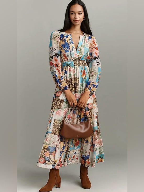 Anthropologie Dresses & Skirts - Anthropologie Patchwork Floral Maxi Dress size XS $177 Retail